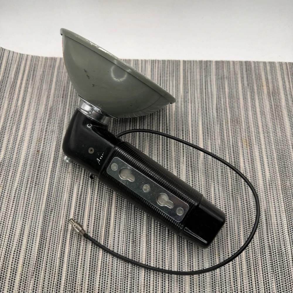 Vintage Ansco Handheld Camera Flash Unit with Reflector and Sync Cord Retro Gear